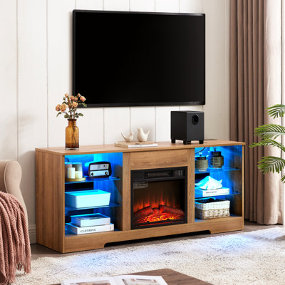 Meuble télé avec foyer électrique Abertamy