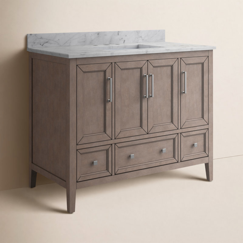 Everette 43'' W Single Vanity, Gray Oak