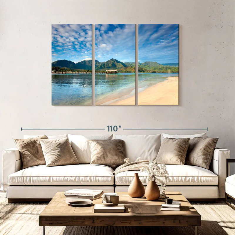 Gillard Heavenly Bay Hanalei, H 48 po x l 74 po
