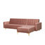 Dublin 3 Seater Velvet Corner Sofa -40900994