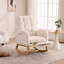 Plush High-Back Rocking Chair with Footrest | Rubber Wood Lounge Chair for Living Room, 38.4"W x 26.8"D x 39.8"H-556794757