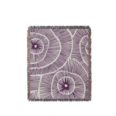 Ray Abstract Print Cotton Throw Blanket