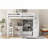 Classic White Solid Pine Full Size Loft Platform Bed with Integrated L-Shaped Desk and Built-In Storage