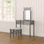 Ensemble coiffeuse Voshell avec tabouret et miroir-595351767