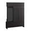 Arbre d'entrée polyvalent avec banc d'entrée en lin amovible, portemanteau, tablettes de rangement et panneau perforé pour le couloir, pour le couloir, le salon, noir-602085046