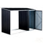 Firewood Storage Shed, Outdoor Firewood Rack, Outdoor Storage Shed With Log Holder, Firewood Shelter For Patio, Anthracite Galvanized Steel