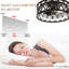 Ventilateur de plafond moderne encastré de 19 pouces avec lumière et télécommande, moteur à courant continu réversible, ventilateur discret à cage pour chambres à coucher