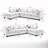 Sectional (Without Ottoman), WHITE