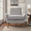 Chaise d'appoint moderne rembourrée avec pieds et accoudoirs en bois d'hévéa-1966070465