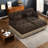 Modern Sofas, Leopard Chenille Modular Loveseat With Portable Ottomans For Home