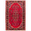 One-of-a-Kind 4'9" x 7'7" 1980s Rectangle Wool Area Rug in Red