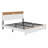 The Rustic Farmhouse Bed Frame With Storage Headboard Comes With A Built-In Charging Station-222310249