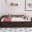 Lit de jour extensible avec lit gigogne, lit de jour en bois avec lit gigogne pour un espace de couchage supplémentaire et polyvalent, idéal pour les chambres d'amis-1264665389