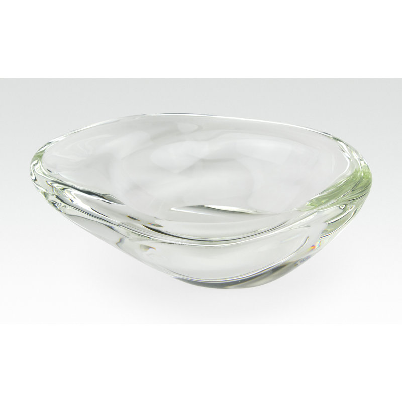 Resendiz Crystal Decorative Bowl, 1.5" H x 8.5" W x 6.5" D