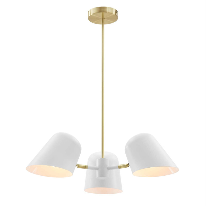 Luminaire suspendu 3 lumières en noir, Blanc
