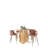 Balmain Counter Height Round Dining Table with Sculptural Column Legs – Modern Wood Dining Table  