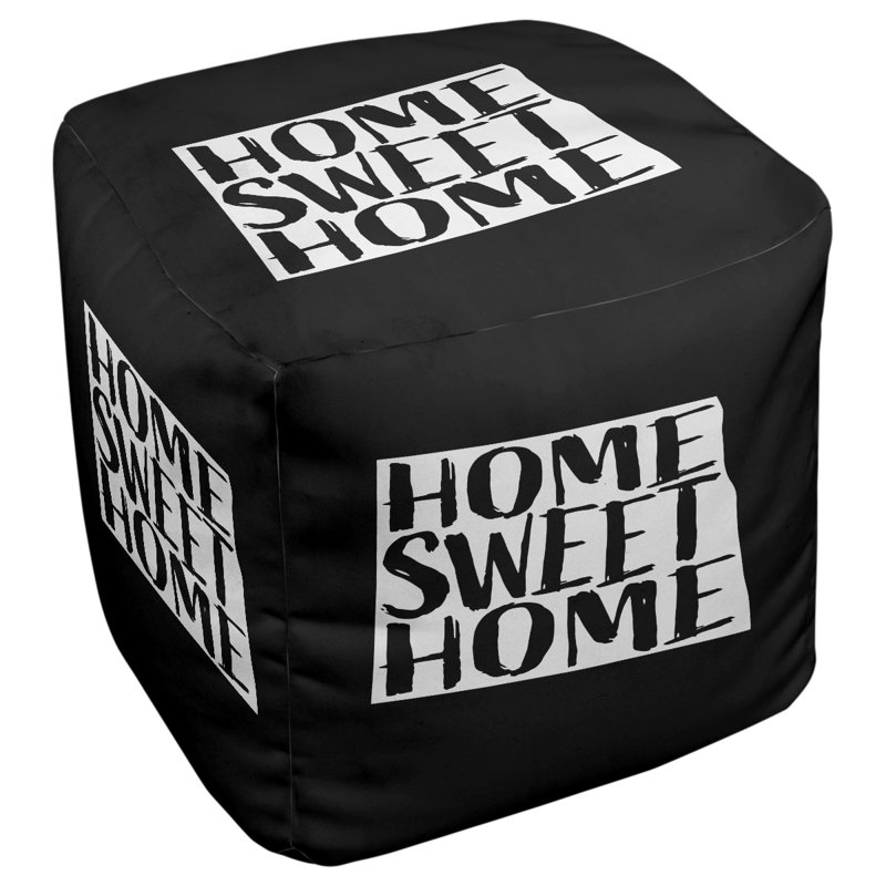Repose-pieds cube north dakota the home, Noir
