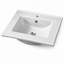 Meuble-lavabo moderne autoportant de 50 cm avec lavabo en céramique, porte simple à fermeture en douceur, idéal pour les petites salles de bain et les salles d'eau.-505339913
