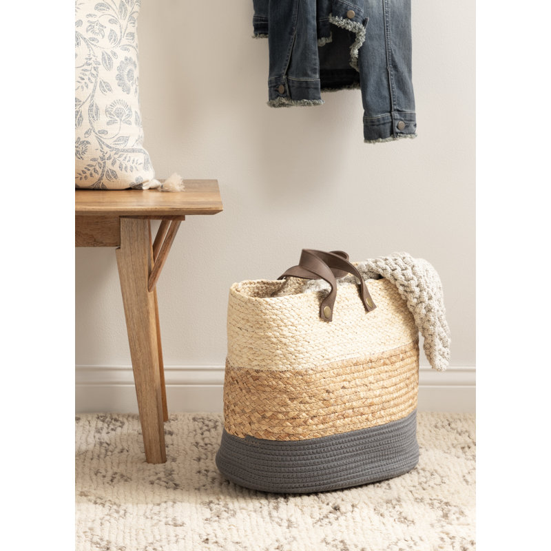 Rounded Woven Seagrass Storage Basket