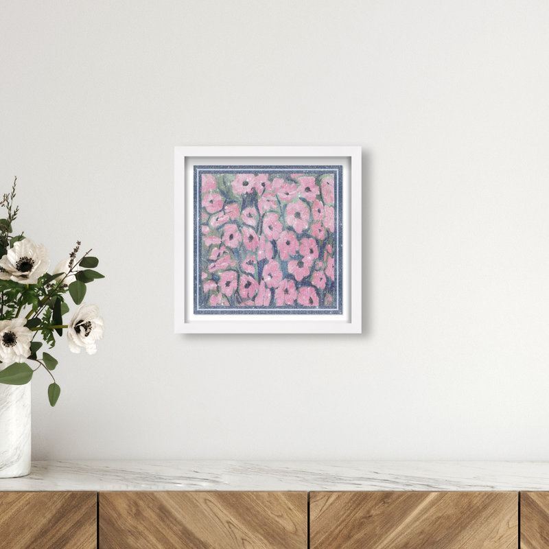 Night Blooms Print by Oliver Gal, 13.5"H x 13.5"W, White Shadowbox