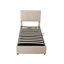 Lit plateforme tapissier simple avec système de rangement hydraulique, beige-1577071710