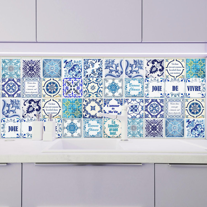4'' W x 4'' L PVC Peel and Stick Field Tile