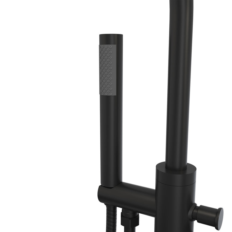 Havana Bathroom Tub Filler with Handshower, Matte Black