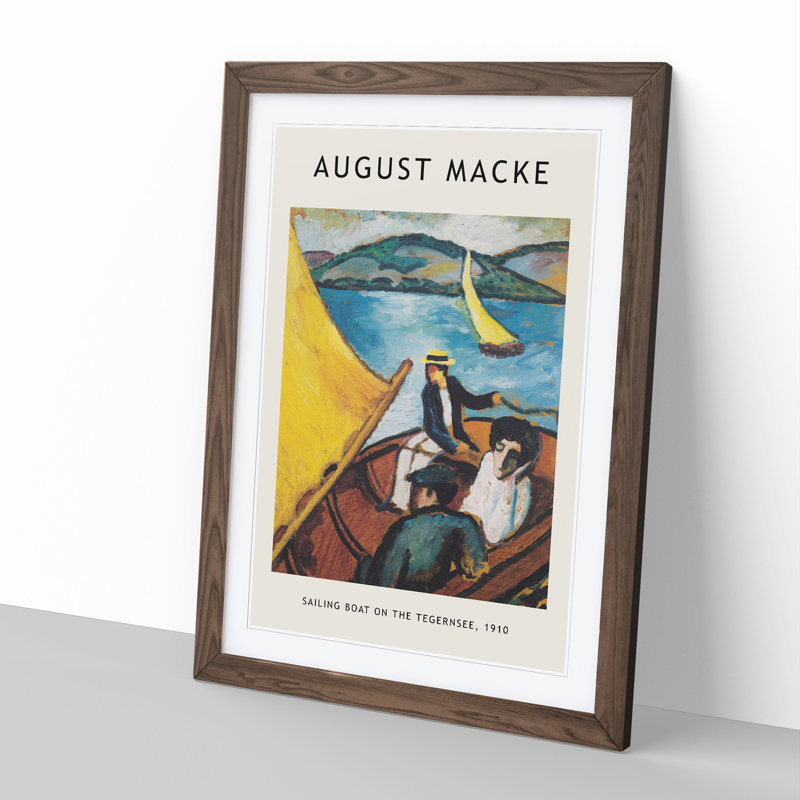 Sailing Boat on the Tegernsee by August Macke - Picture Frame Graphic Art, 65cm H x 48cm W x 2cm D