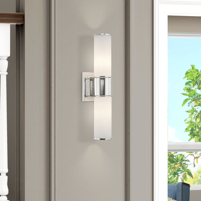 Baleria Flush Mounted Sconce, Polished Nickel