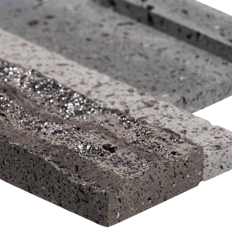 Stackstone 8x24 Textured 3D Brick Lava Stone Mosaic Tile