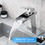 Robinet de lavabo de salle de bain contemporain, bec cascade, une poignée, fixation sur le comptoir, fixation durable sur le comptoir, rouille-125364221