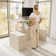 Bush Business Furniture Stratus 72W X 30D Eletric Height Adjustable Standing Desk With File Cabinet