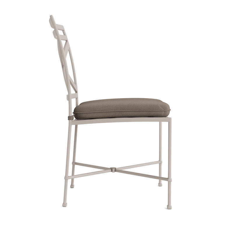 Venetian Outdoor Dining Side Chair, Fusion Natural, Tan, Dove Smooth