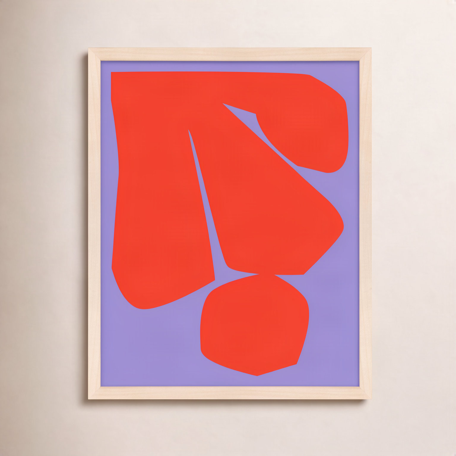 Akita "Module Minimalism 2" Print, 50"H x 40"W x 1.25"D, Maple Framed