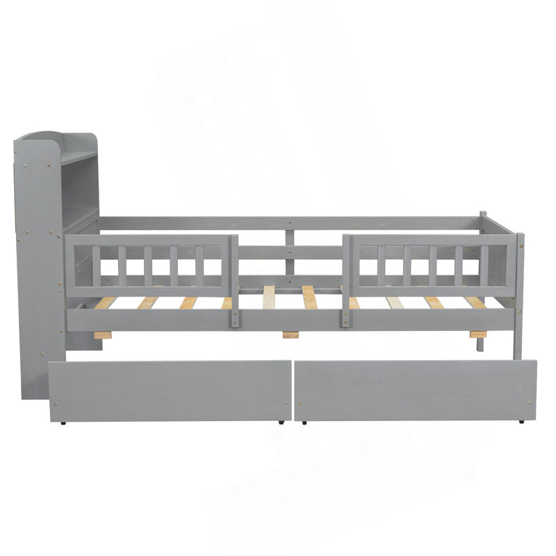 Lit plateforme multifonctionnel avec des caractéristiques avancées pour un confort optimal, Gris