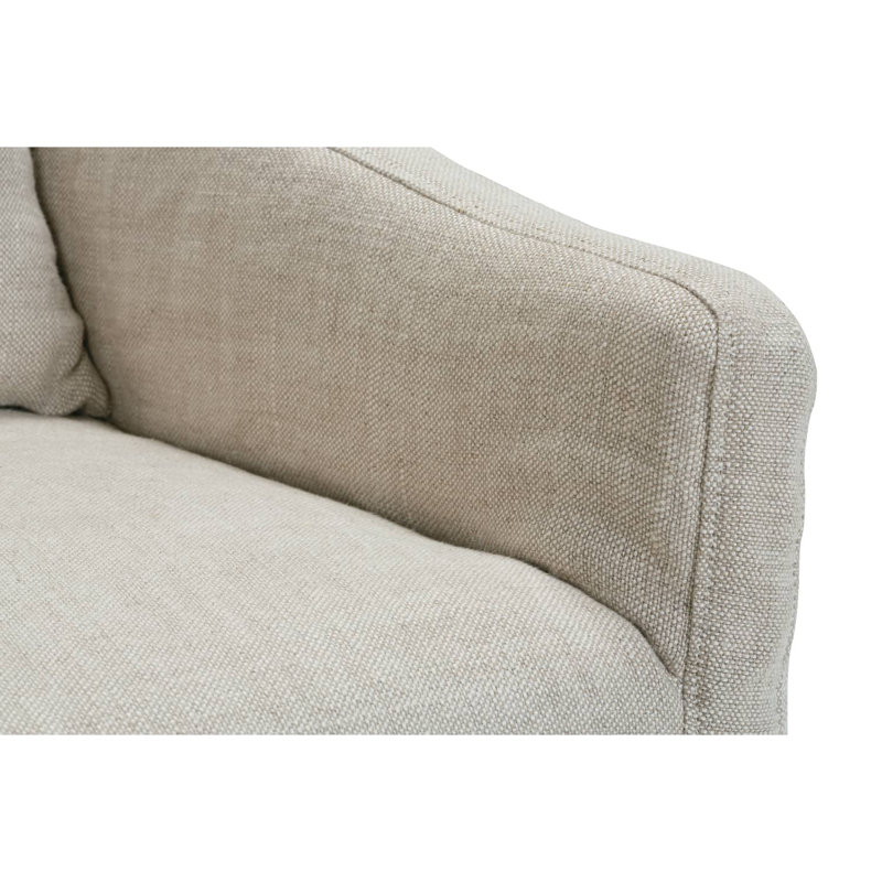 Earth Odessa Slip Dining Banquette, Natural Linen (11615-19)