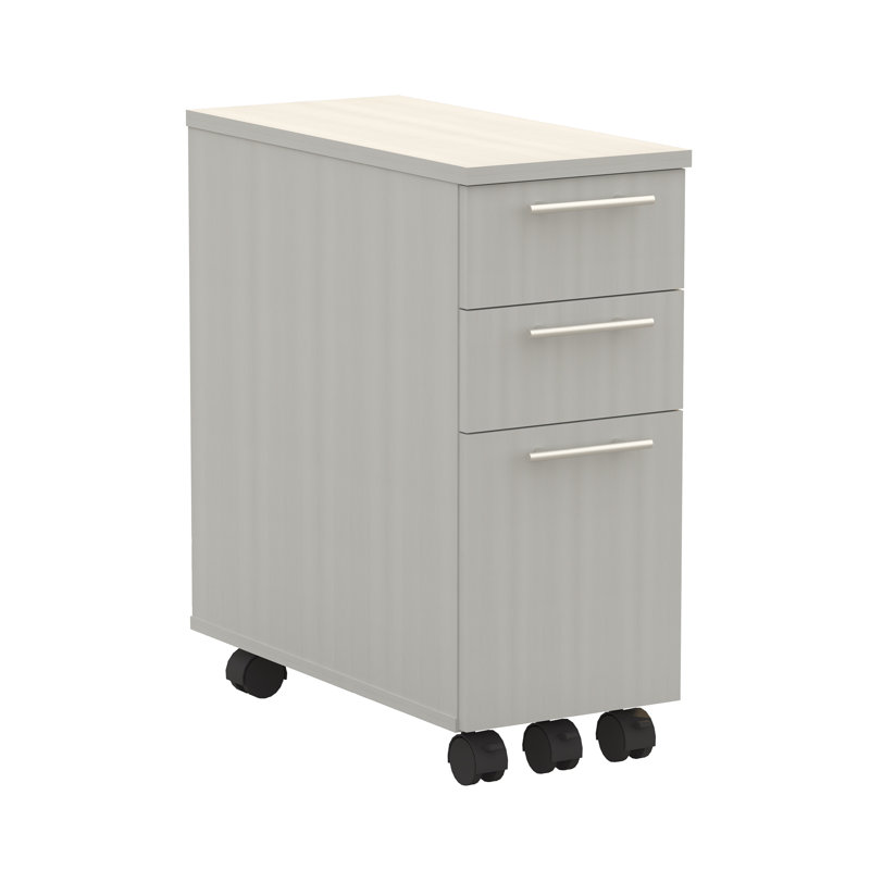 Aberdeen 3-Drawer Mobile Vertical Filing Cabinet, Cherry