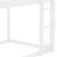 Lit simple au-dessus d'un lit superposé blanc, en forme de maison - Robuste et pratique-515293594