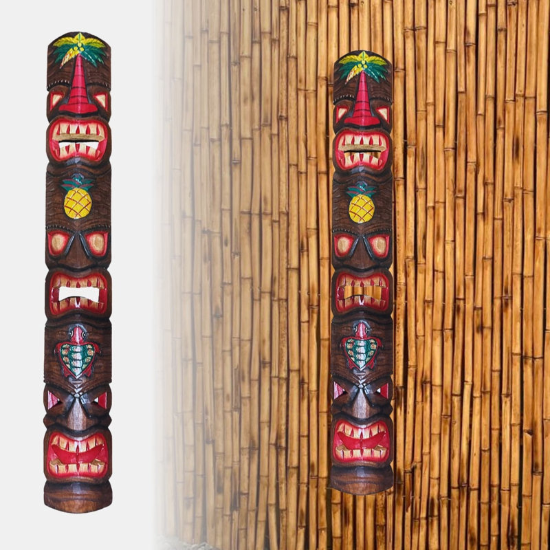 60 po Tiki Mask Three Face Ananas & Palm