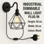 Plug-in Armed Sconce