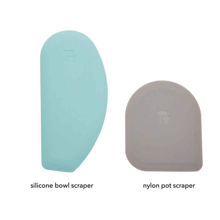 Tovolo Flex-Core All Silicone Jar Scraper Light Aqua