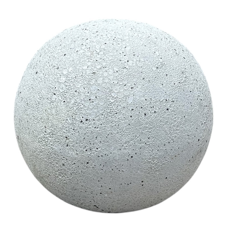 Sphère décorative en céramique Lunar Frost, H 13,6 po x l 15 po x P 15 po, Blanc
