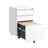 3 Drawer Metal File Cabinet With Lock, White. Fully Assembled For Workspace. Holds Letters/legal/a4 Files. Secure Storage Area. Drawers Come Removable Pencil Tray. Smooth Mobility Via 5 Wheels.-661201273