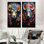 Yaks Cosmic Highlanders - Yaks, ensemble de 2 reproductions d'art sur toile