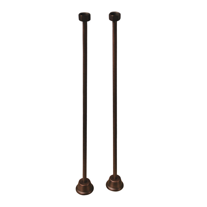24" Straight Brass Bath Supply, Oil Rubbed Bronze