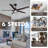 64'' Ceiling Fan With Led Lights