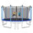 Gymax Round Backyard Trampoline with Safety Enclosure