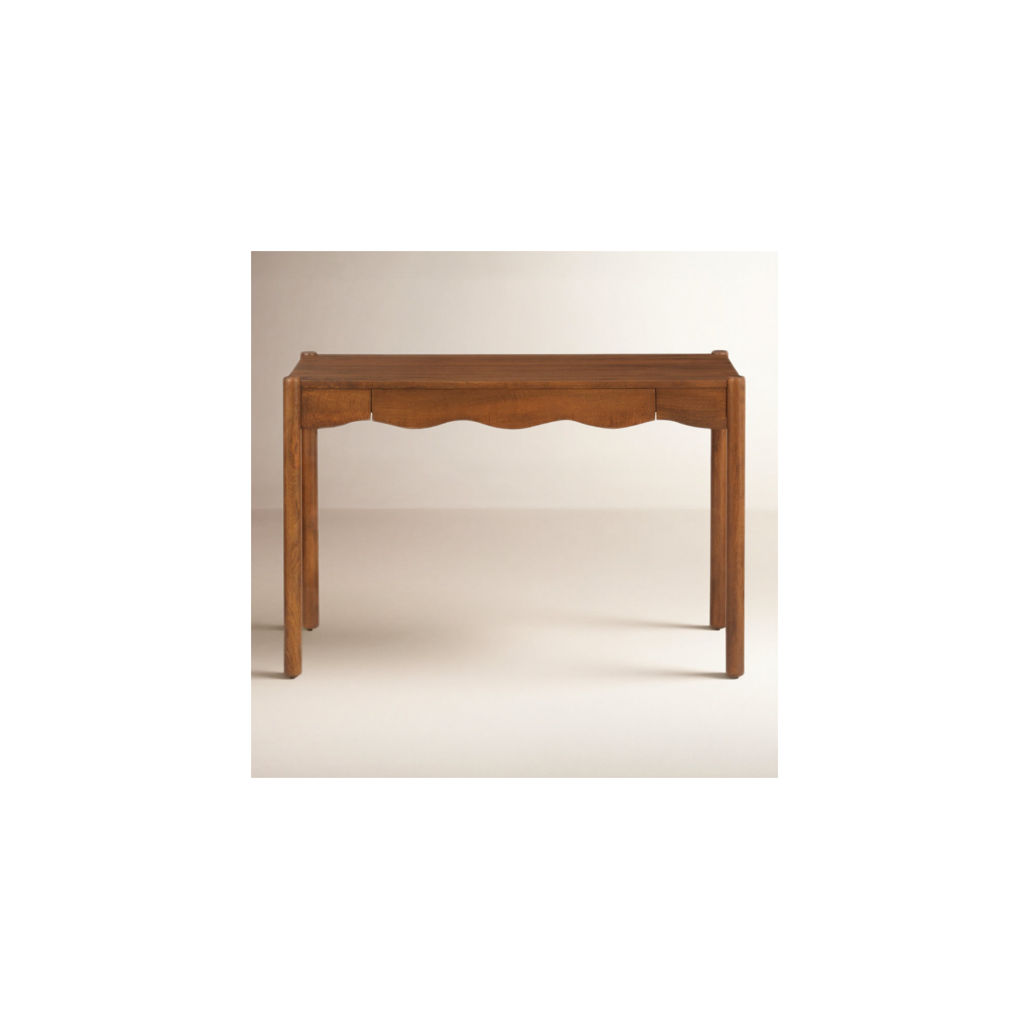 Jacksonburg Solid Wood Writing Desk with Storage Drawer, Walnut