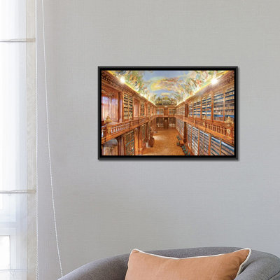Le hall de la philosophie, bibliothèque, monastère de Strahov, Prague, République tchèque par Panoramic Images - reproduction d'art sur toile tendue sur toile