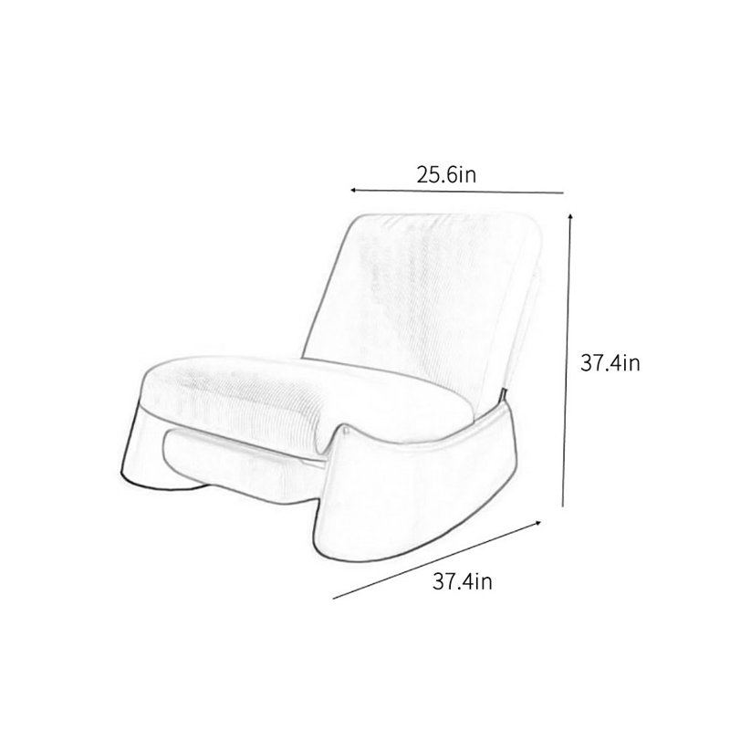 Chaise berçante simple de style européen, Café noir